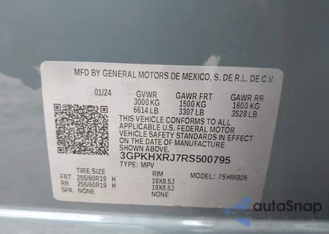 2024 Honda Prologue Touring from USA, damaged, VIN 3GPKHXRJ7RS500795